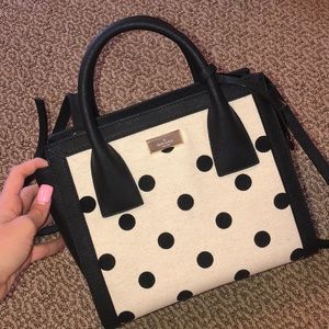 Super cute polka dot canvas Kate spade crossbody